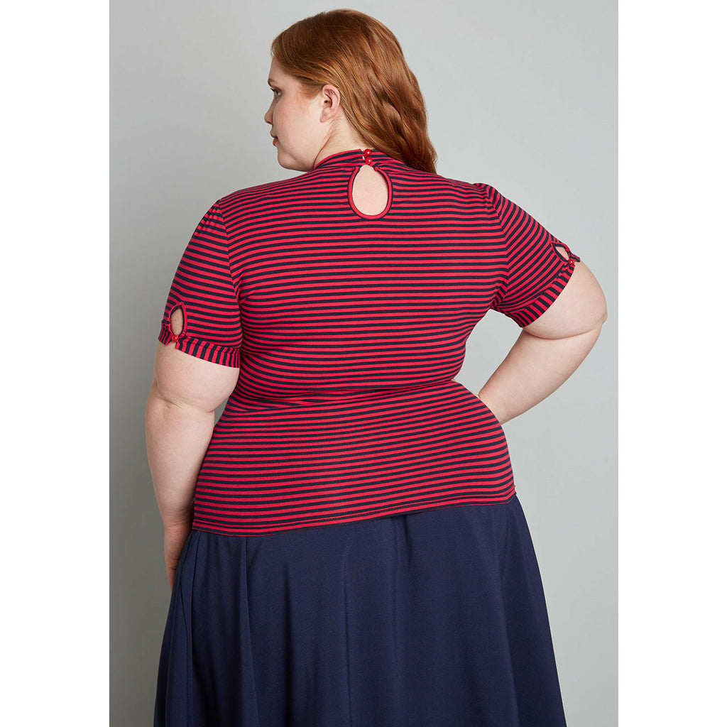ModCloth Rydell High Revisited Tie-Neck Top