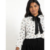 Eloquii Tie Neck Blouse
