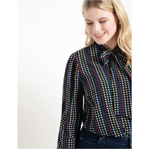 Eloquii Tie Neck Blouse
