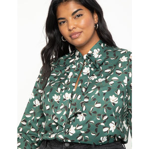 Eloquii Tie Neck Blouse