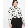 Eloquii Tie Neck Blouse