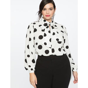 Eloquii Tie Neck Blouse
