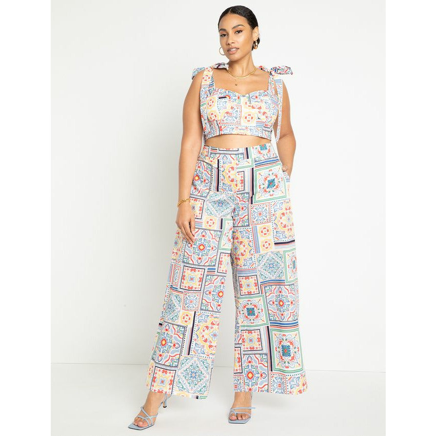 Wide Leg Printed Pant