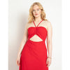 Ribbed Dress With Halter Neck