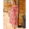 Wrap Bodice Maxi Dress With Slit