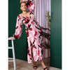 Wrap Bodice Maxi Dress With Slit