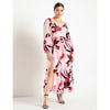 Wrap Bodice Maxi Dress With Slit