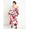 Wrap Bodice Maxi Dress With Slit