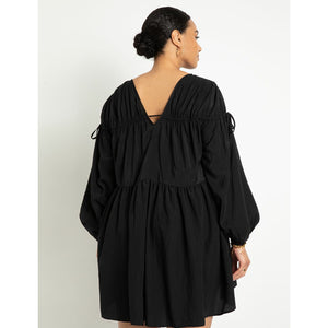 Shirred Mini Dress