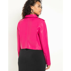 Eloquii Faux Leather Moto Jacket