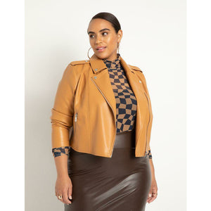 Eloquii Faux Leather Moto Jacket