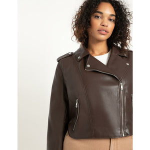 Eloquii Faux Leather Moto Jacket