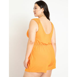 Eloquii Twist Front Romper Swimsuit