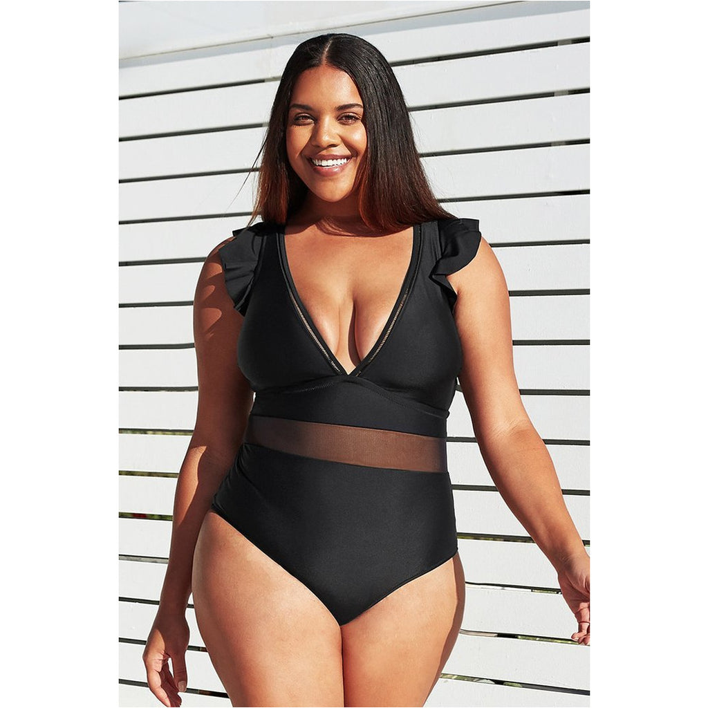 Cupshe Ruffle Plunge One Piece