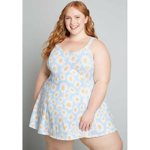 ModCloth Splash of Daisies One-Piece Swimsuit