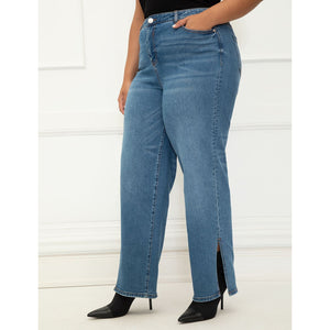 Straight Leg Jean with Slit