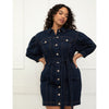 Puff Sleeve Denim Jacket Dress