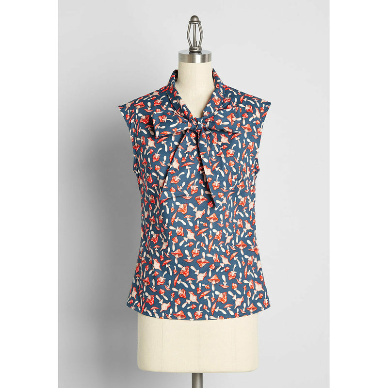 ModCloth Sprouting With Style Sleeveless Blouse