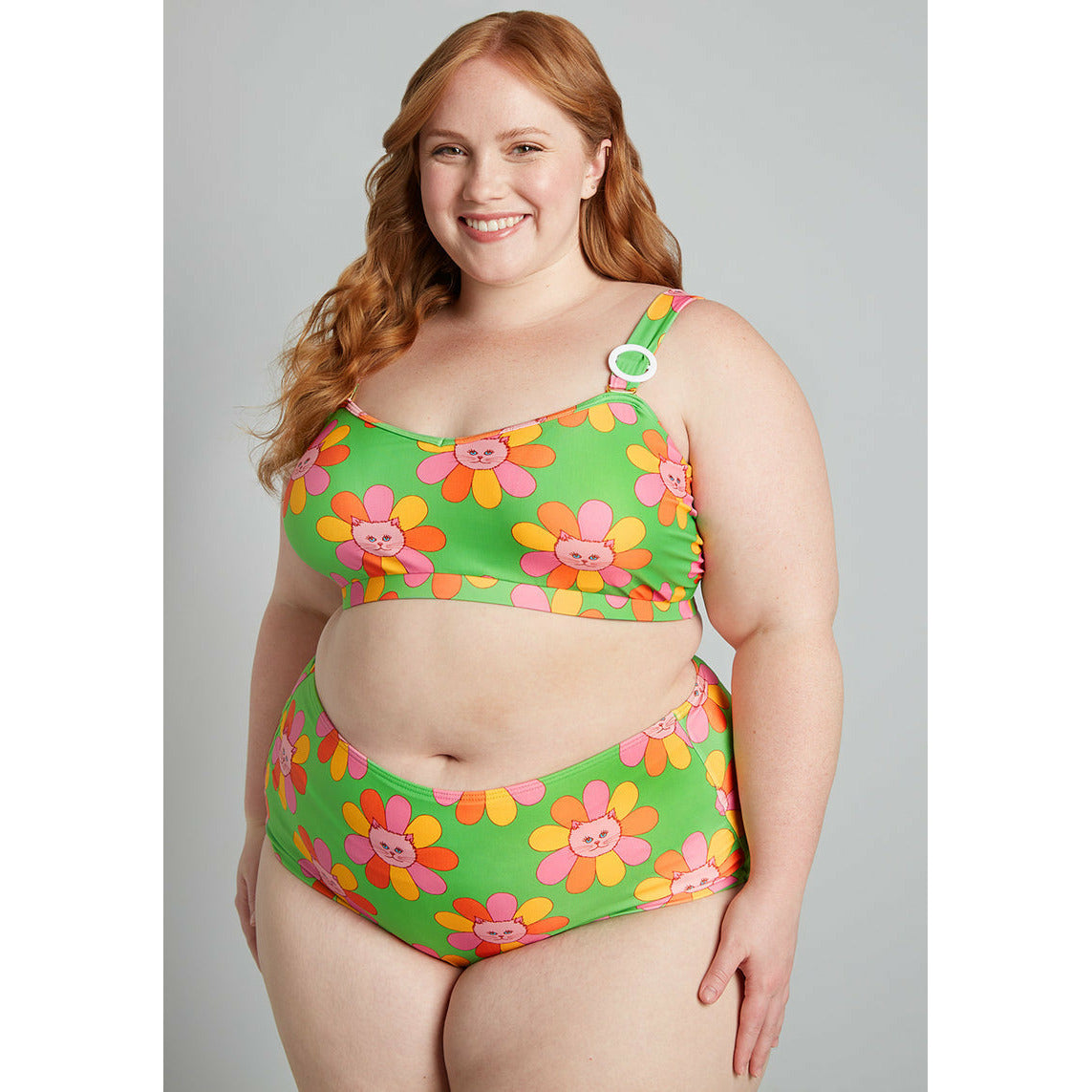 Chubby girl high waisted sales bikini
