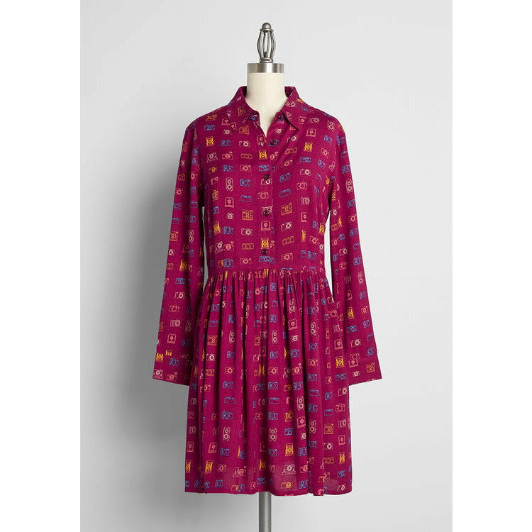 ModCloth Worth A Thousand Words Shirt Dress