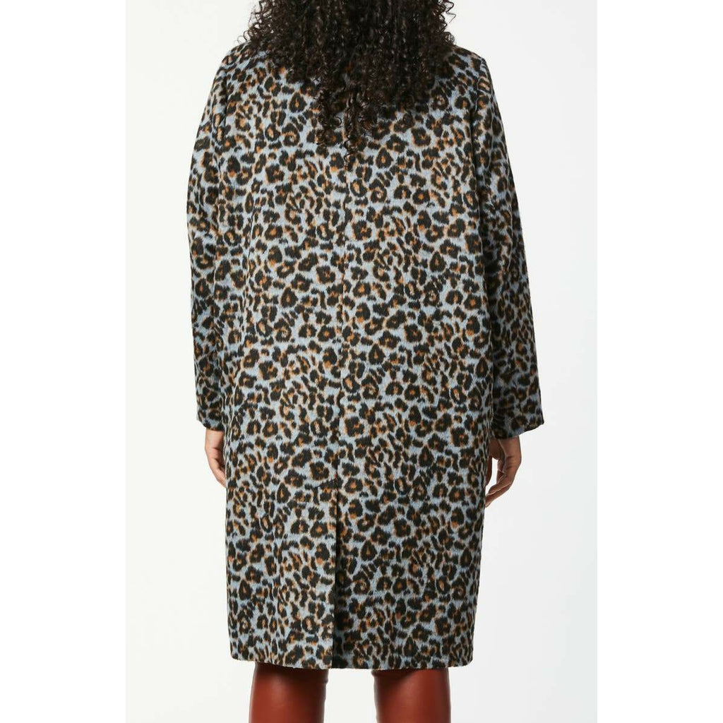 Bernardo Relaxed Fit Animal Print Coat