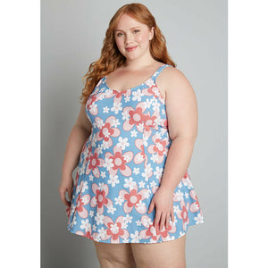 ModCloth Let Fun Bloom One-Piece Swimsuit