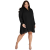 Bishop Sleeve Tie Neck Dress