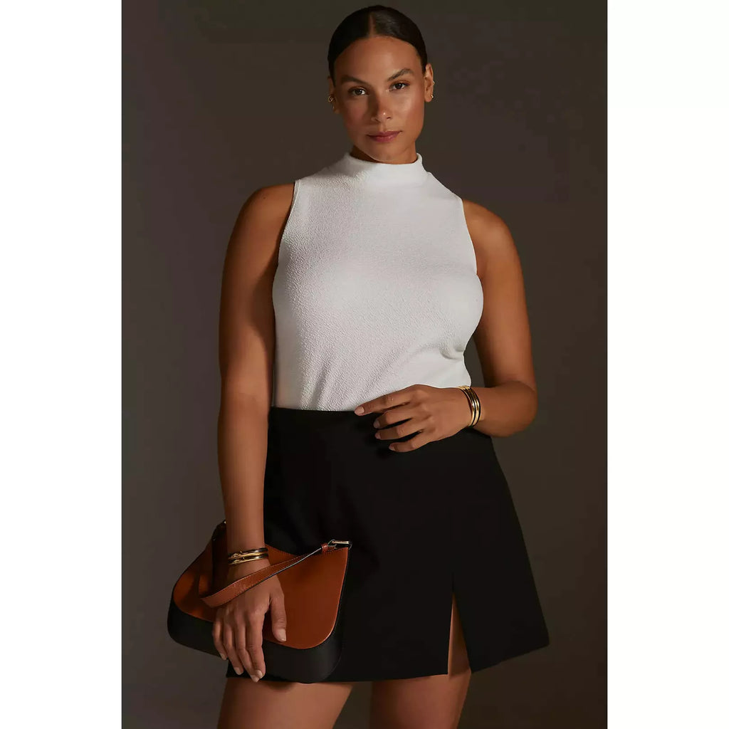 Maeve Structured Mock Neck Top