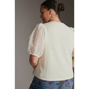 Anthropologie Maeve Woven Puff-Sleeve Top