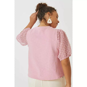 Anthropologie Maeve Woven Puff-Sleeve Top