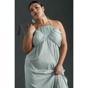 Anthropologie Tie-Back Halter Maxi Dress