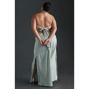 Anthropologie Tie-Back Halter Maxi Dress