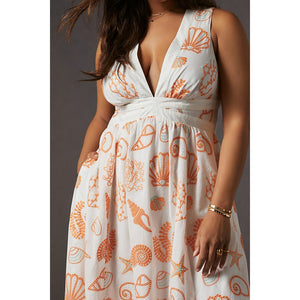 Maeve Embroidered Shell Midi Sundress