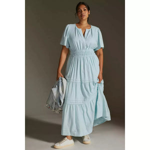Anthropologie Somerset Linen Maxi Dress