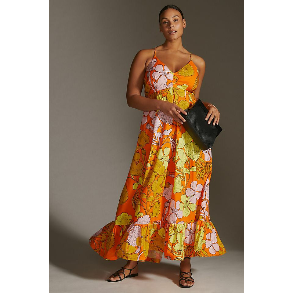 Plenty V-Neck Exploded Floral Maxi Dress