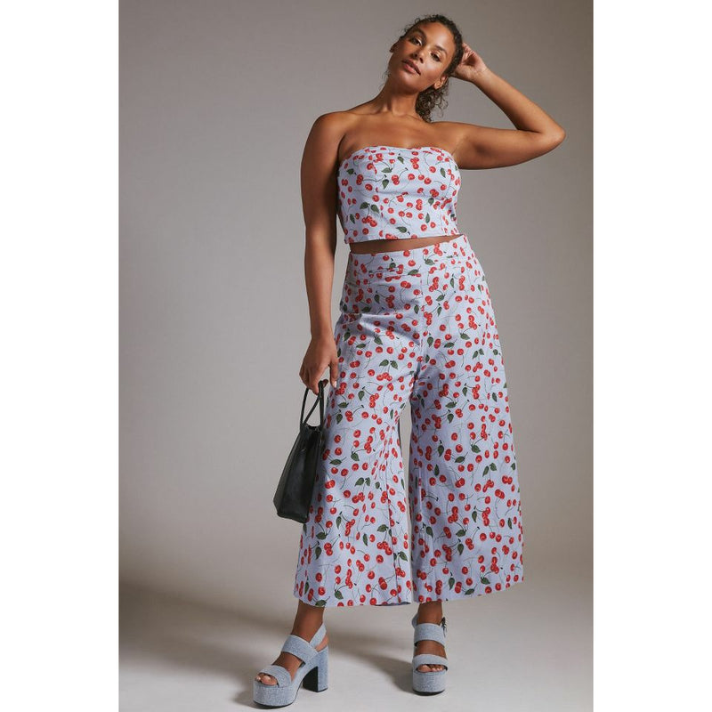 Anthropologie Maeve Tube Top and Wide-Leg Pant Set