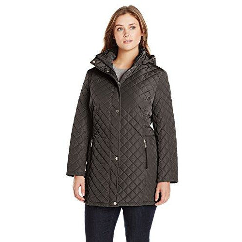 Calvin Klein Women's Quilted Jacket with Side Tabs