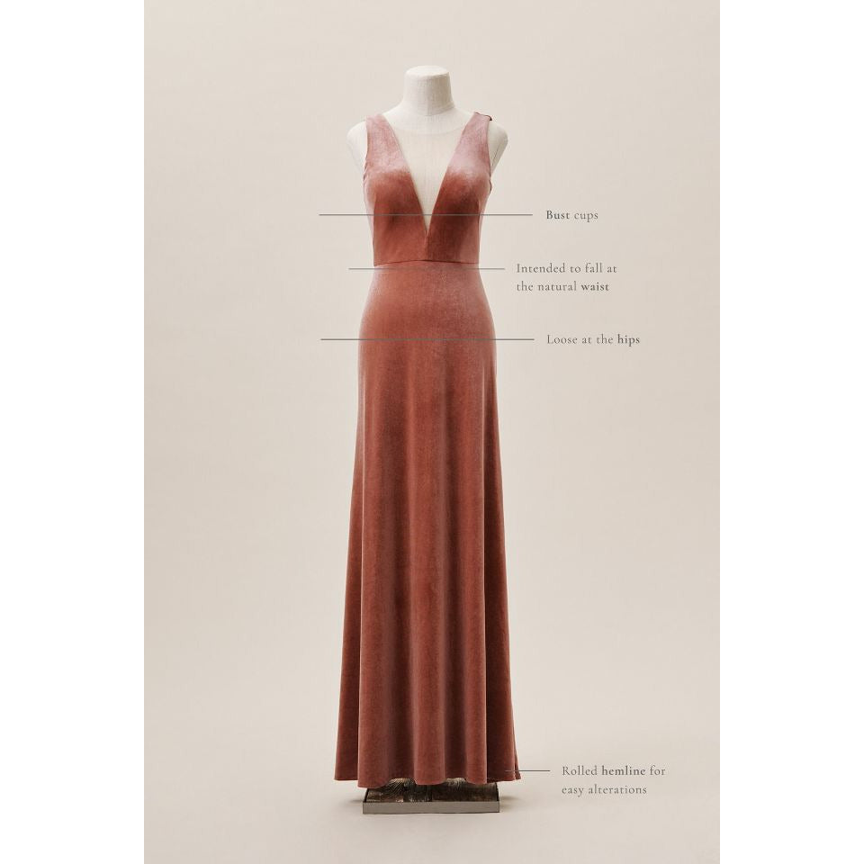 Anthropologie Jenny Yoo Logan Velvet Dress