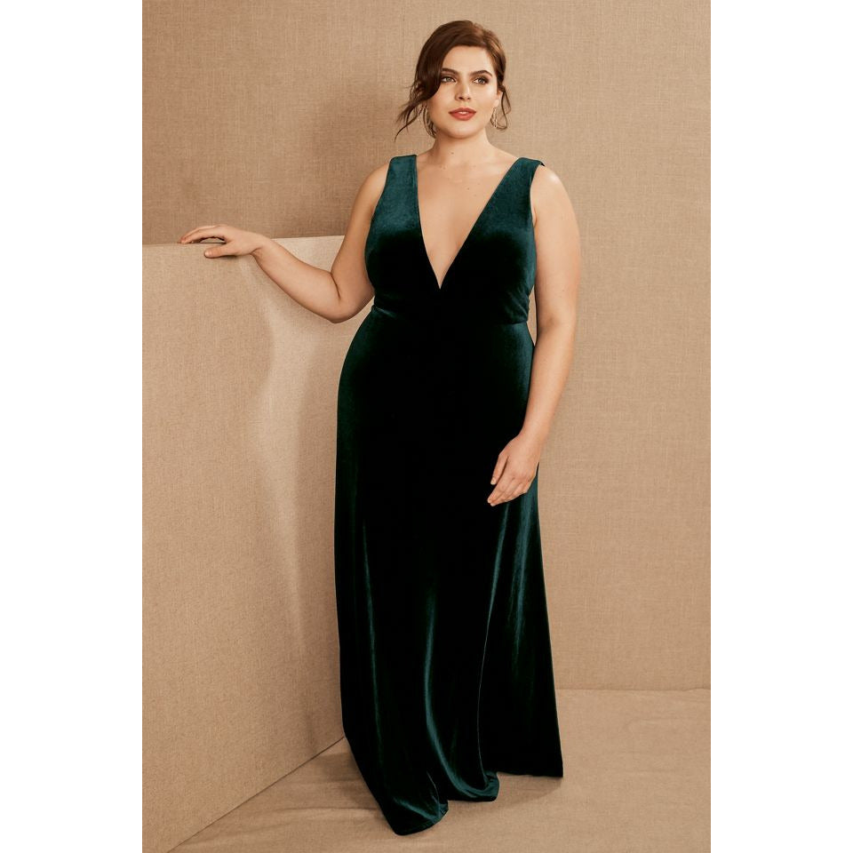 Anthropologie Jenny Yoo Logan Velvet Dress