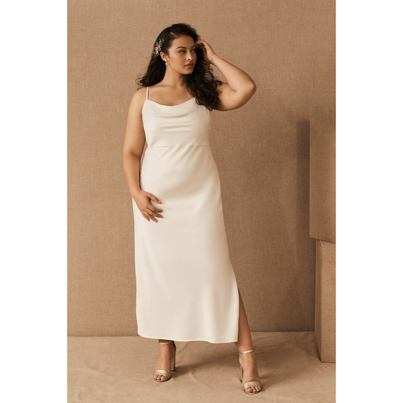 Anthropologie Cali Satin Midi Dress