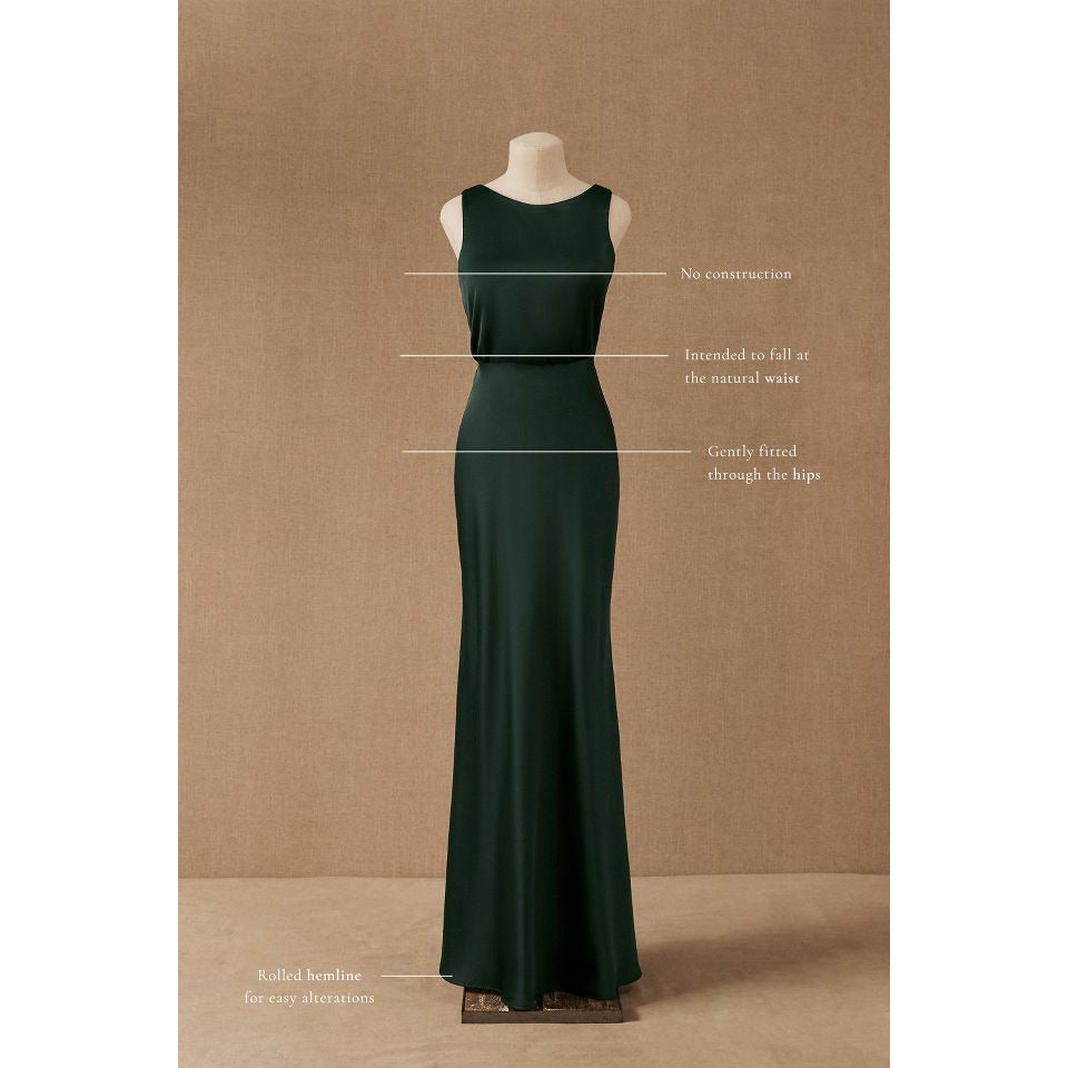 beckett satin maxi dress Beckett Satin Charmeuse Maxi Dress
