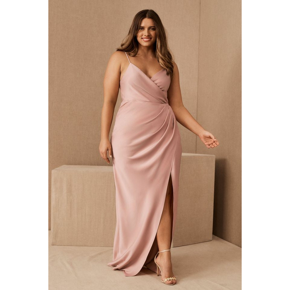 Anthropologie Freya Satin Charmeuse Maxi Dress