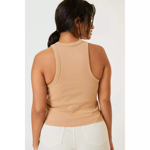 Anthropologie Maeve Cropped Racerback Tank