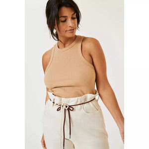 Anthropologie Maeve Cropped Racerback Tank