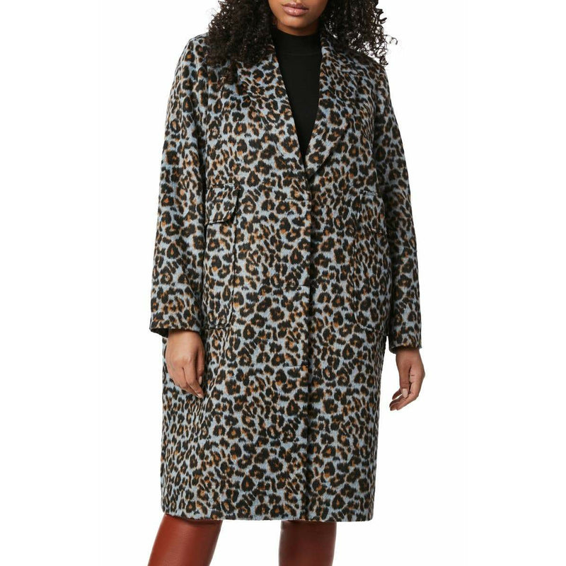 Bernardo Relaxed Fit Animal Print Coat