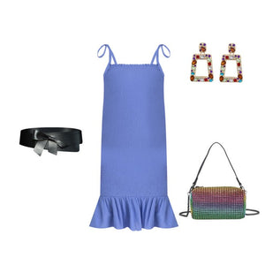 Smocked Dress with Flounce
