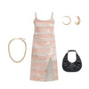Printed Slip Dress With Clear Palettes
