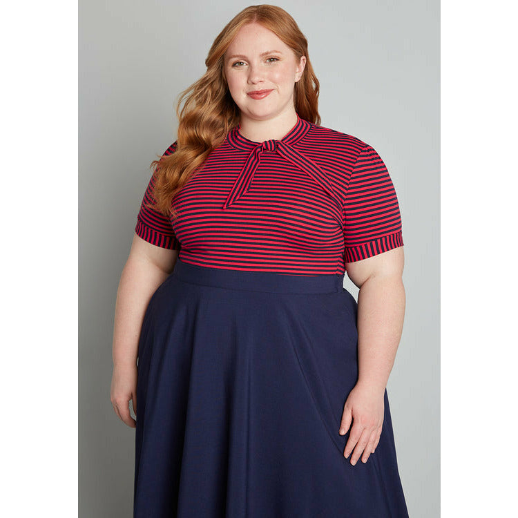 ModCloth Rydell High Revisited Tie-Neck Top