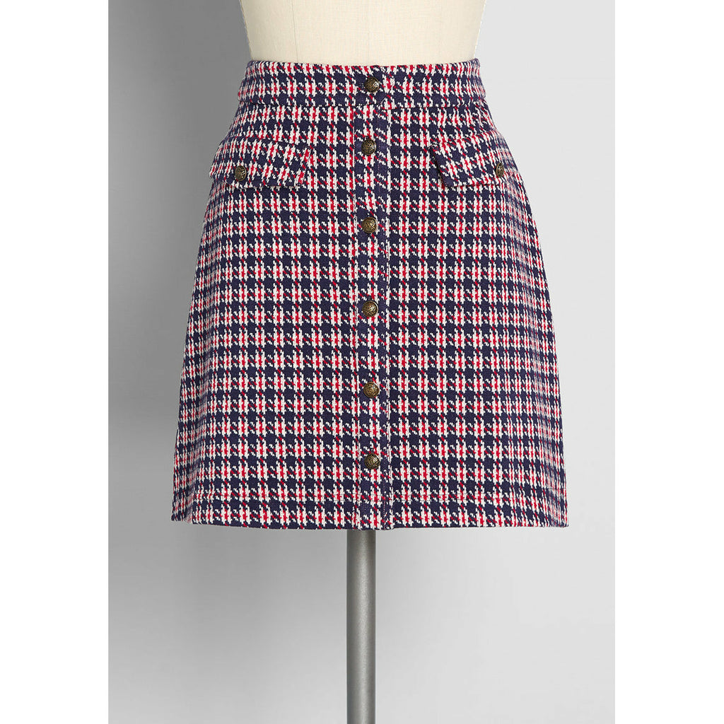 ModCloth Hot Button Issue A-Line Skirt