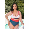 4th of July Poolside Pique Colorblock Banded Bikini Top